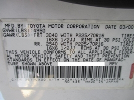 2000 LEXUS RX300 PEARL WHITE 3.0L AT 4WD Z15045